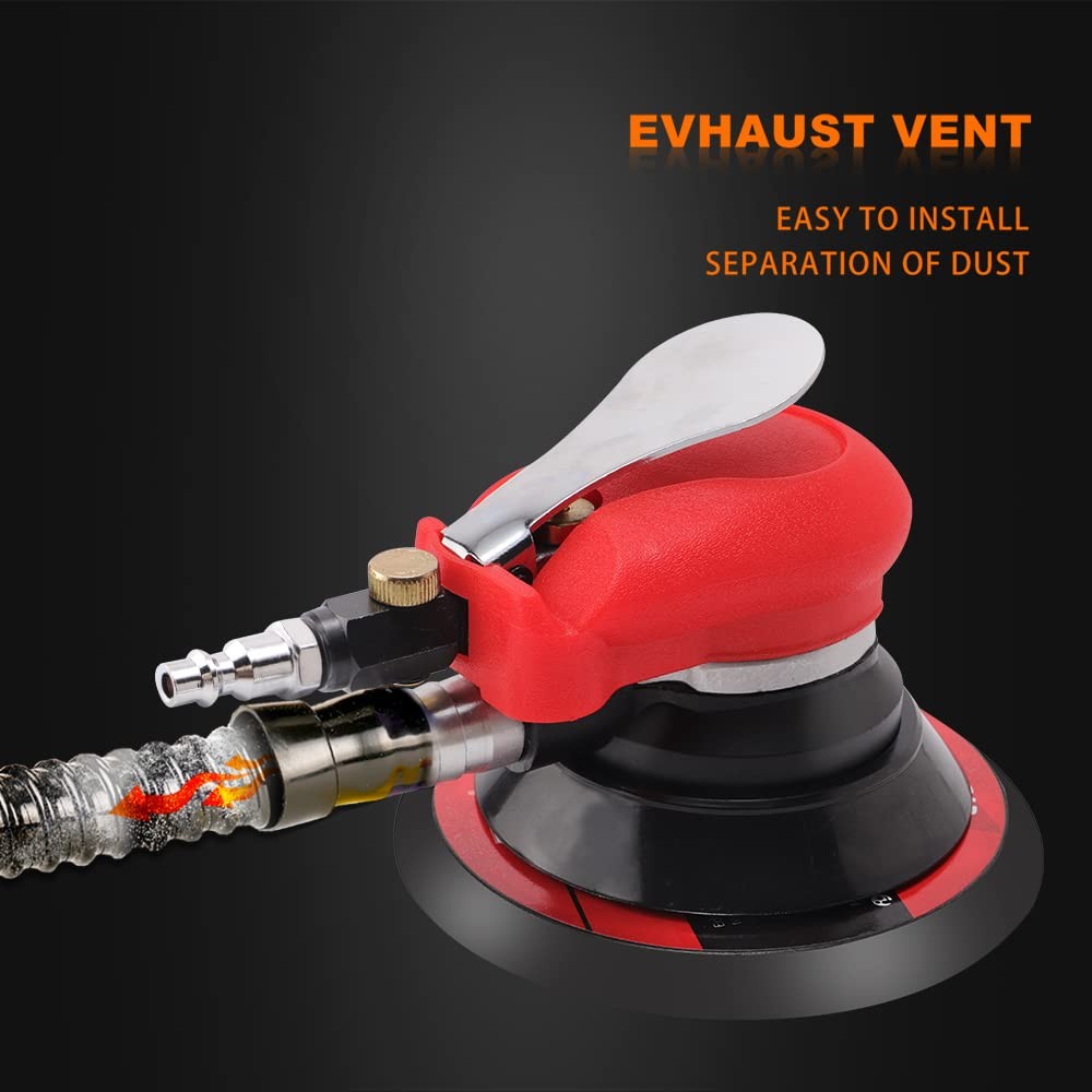 ZFE Random Orbital Sander 5" & 6" Pneumatic Palm Sander with Extra 5" Backing...