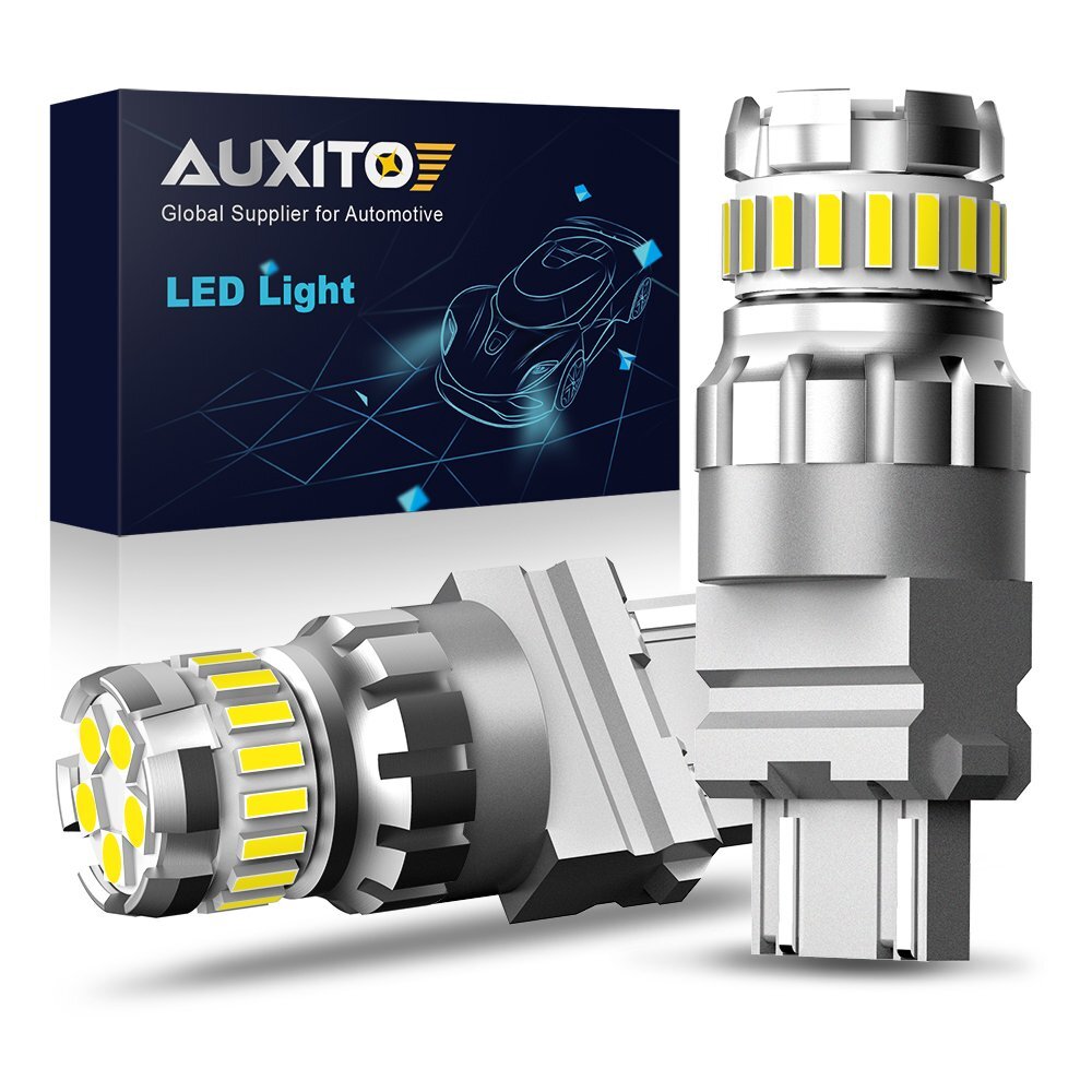 AUXITO 3157 3156 LED Reverse Backup Light Bulbs 6500K White 2400LM Super Bright