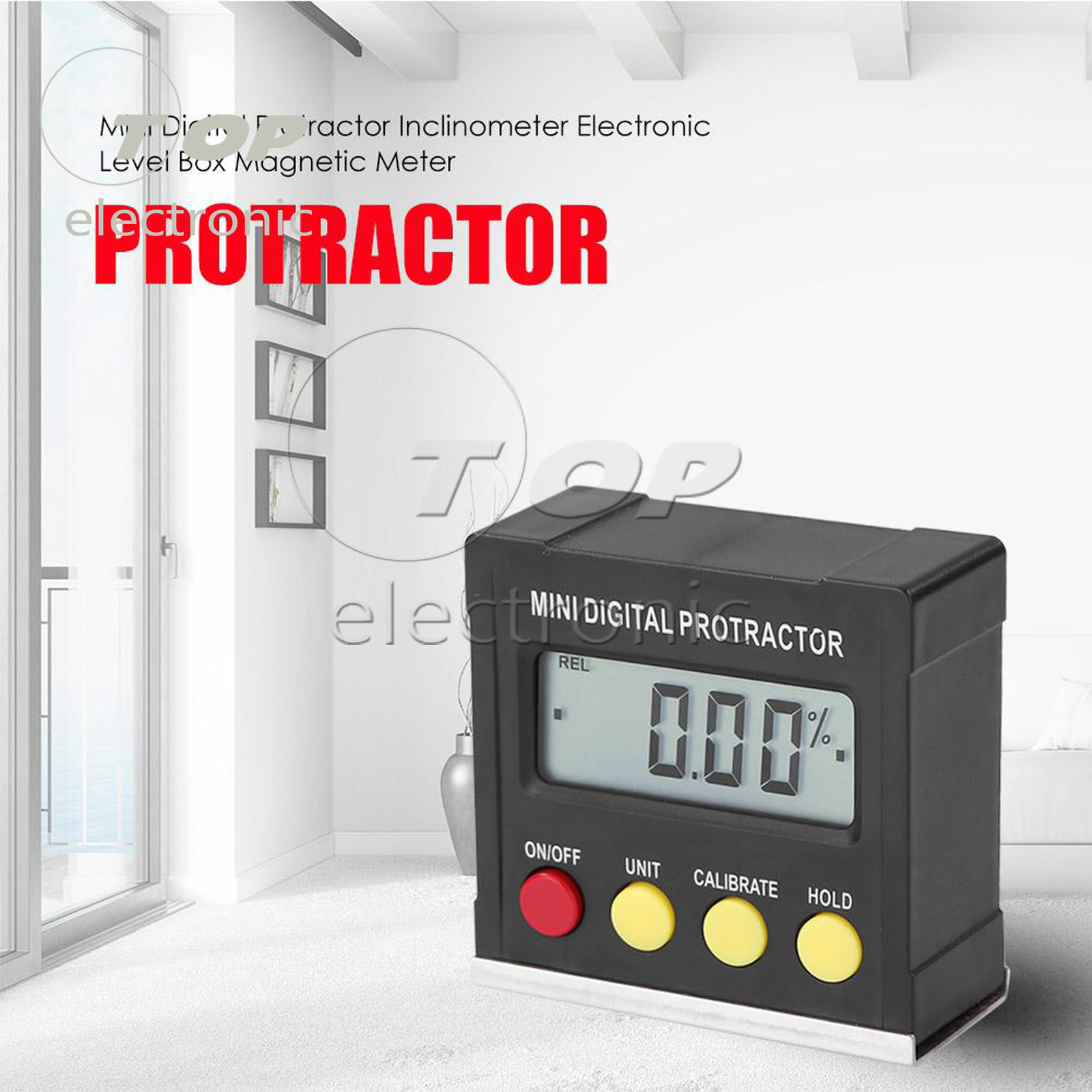 Mini Digital Protractor Gauge Level Angle Finder Inclinometer Magnet Base