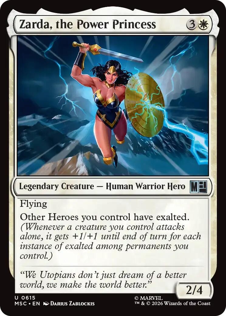 Zarda, the Power Princess - 615 - NM - Uncommon - Commander: Marvel Super Heroes