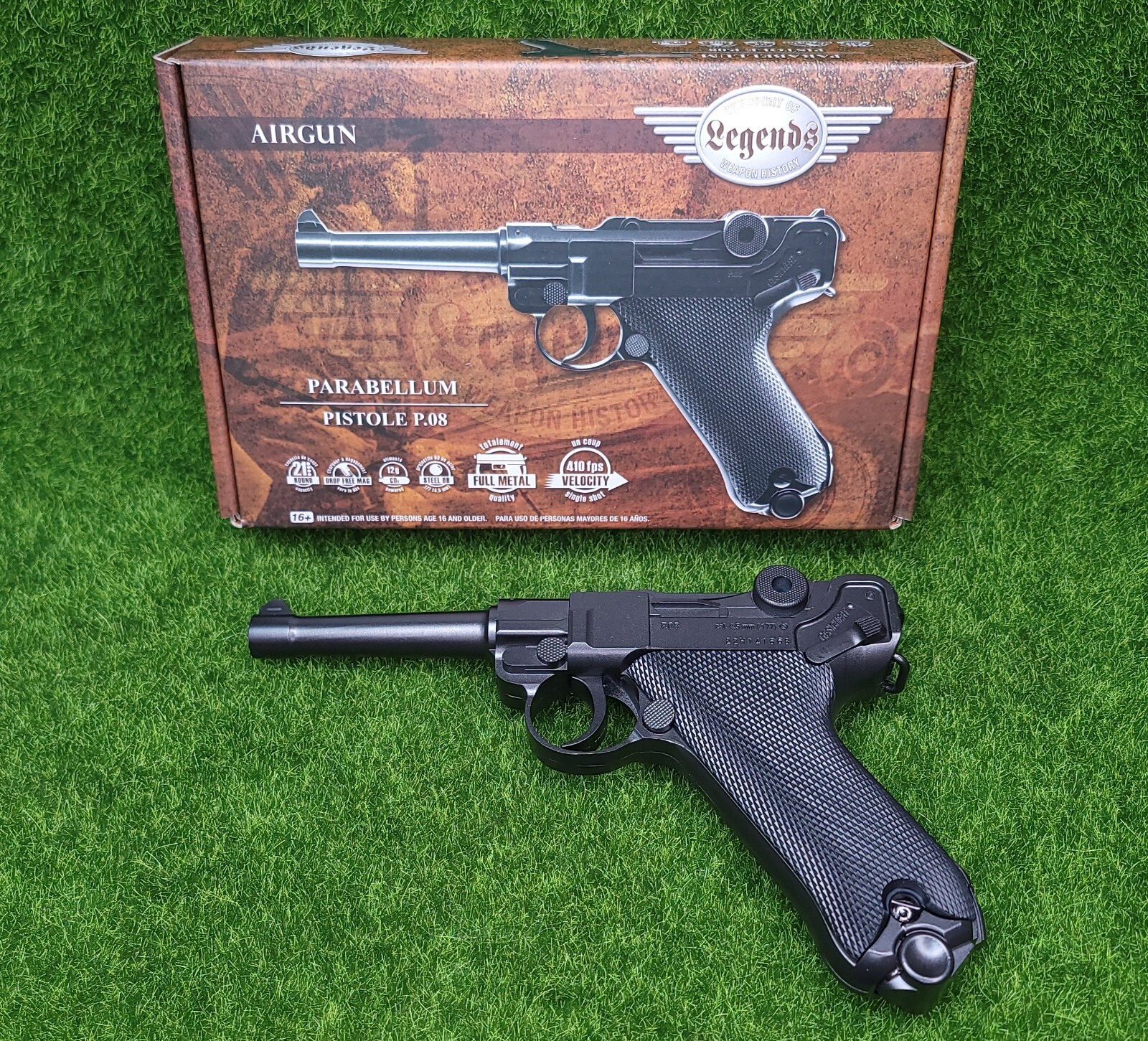 Umarex Legends Parabellum P.08 .177 BB Air Pistol, 410FPS - 2251800