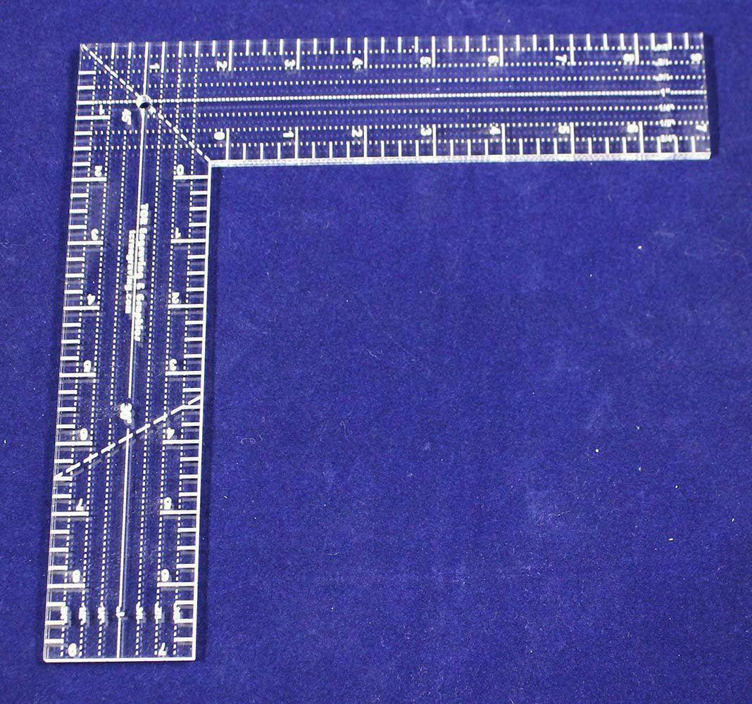 9" L-Shaped Ruler. Acrylic ~1/4" thick. Quilting/Sewing - Acrylic