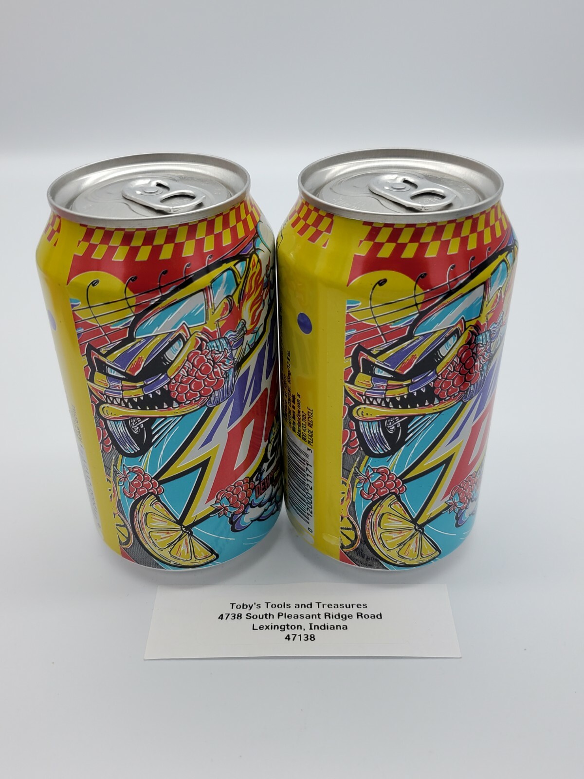 2 Full Mountain Dew Mtn Dew SPARK 12oz Cans Raspberry Lemonade Old Logos