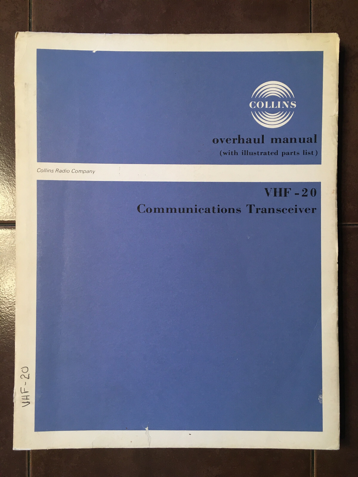 Collins VHF-20 Overhaul & Parts Manual