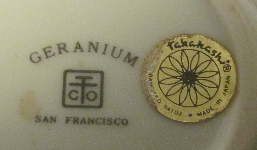 TAKAHASHI Porcelain Ring Box GERANIUM Excellent Condition!!!