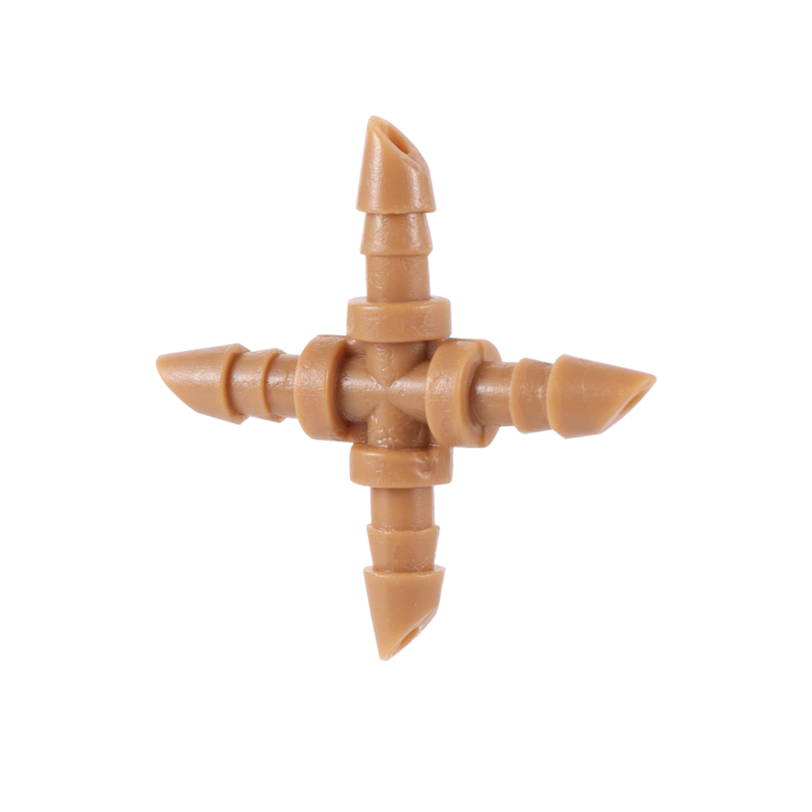 Drip Depot Brown 1/4" Barbed Cross