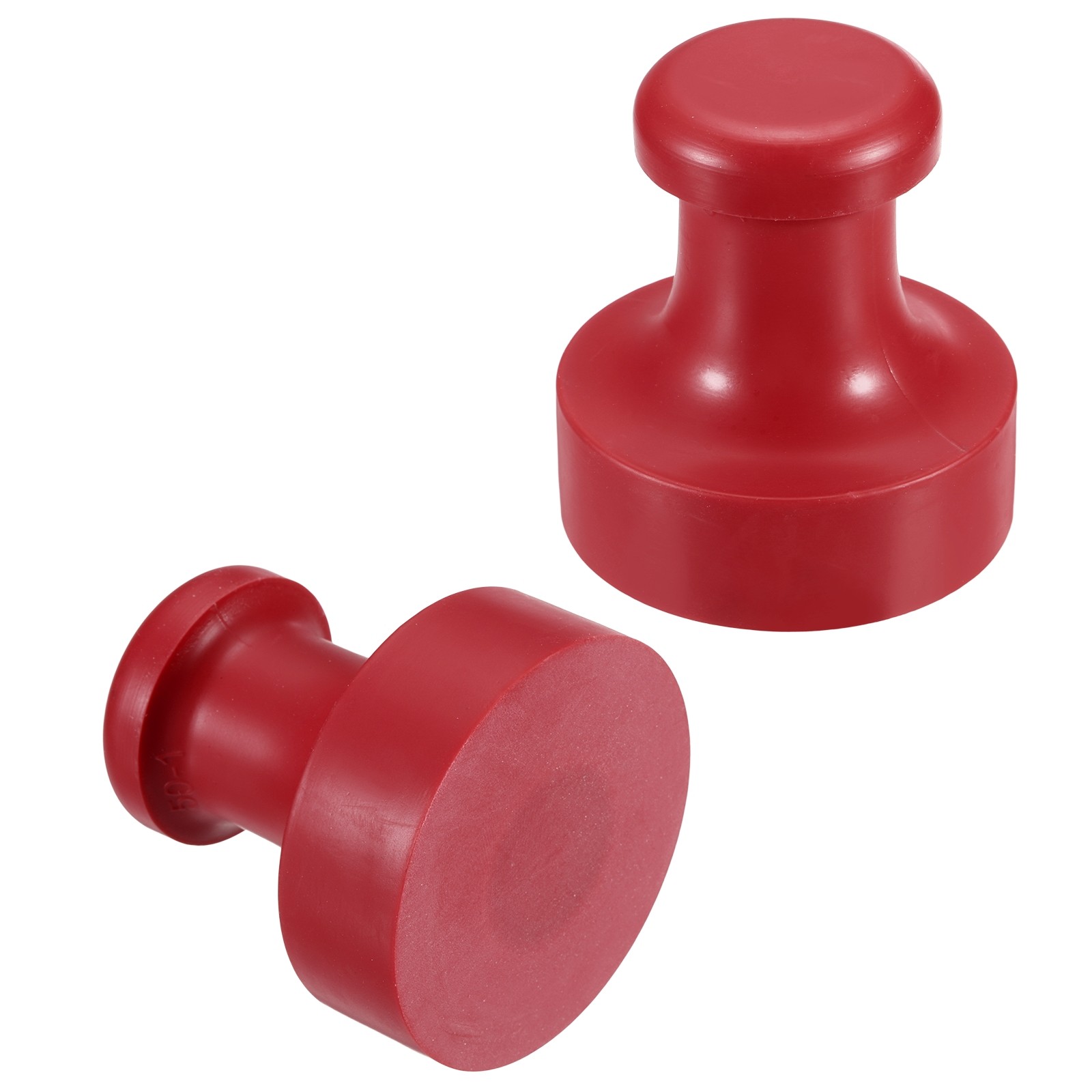 50mm Stamp Rubber Round Handle, 2 Pcs Rubber Stamp Mounts, Red
