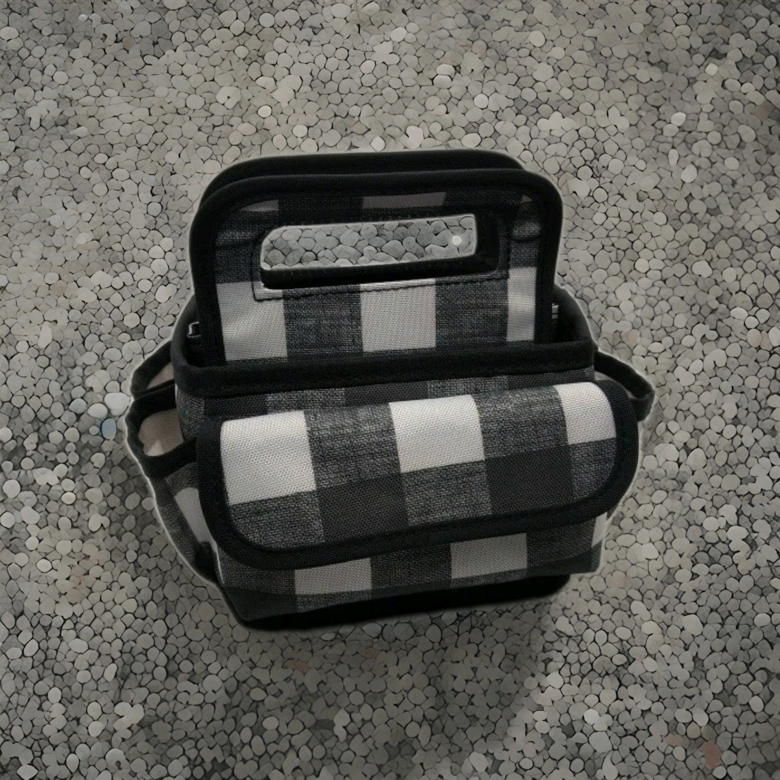 Black and White Buffalo Check Hobby Lobby Tiny Tote For Crafts No Snags Or Holes