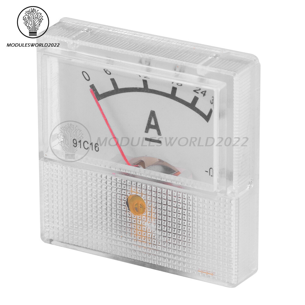 91C16 Pointer Type DC Ammeter Current Measuring Instrument 10A 20A 30A 50A