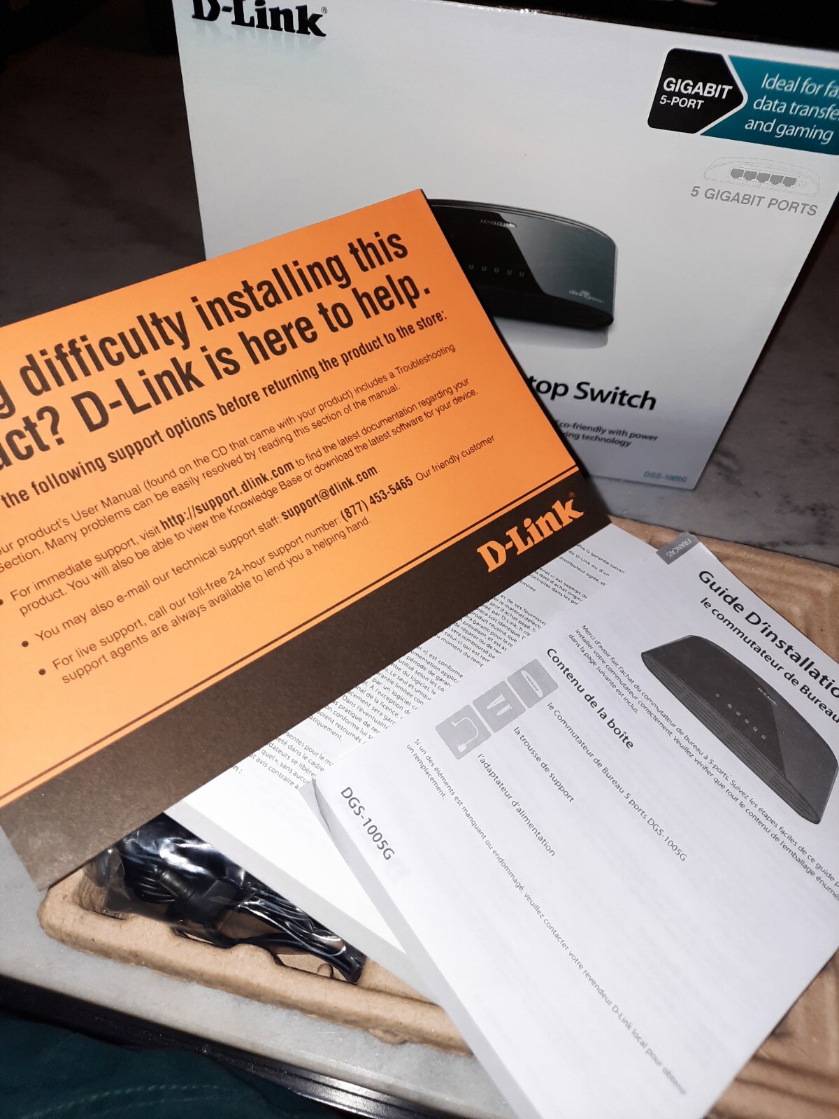 [TECH] D-Link 5-Port Gigabit Desktop Switch - Model #: DGS-1005DGS