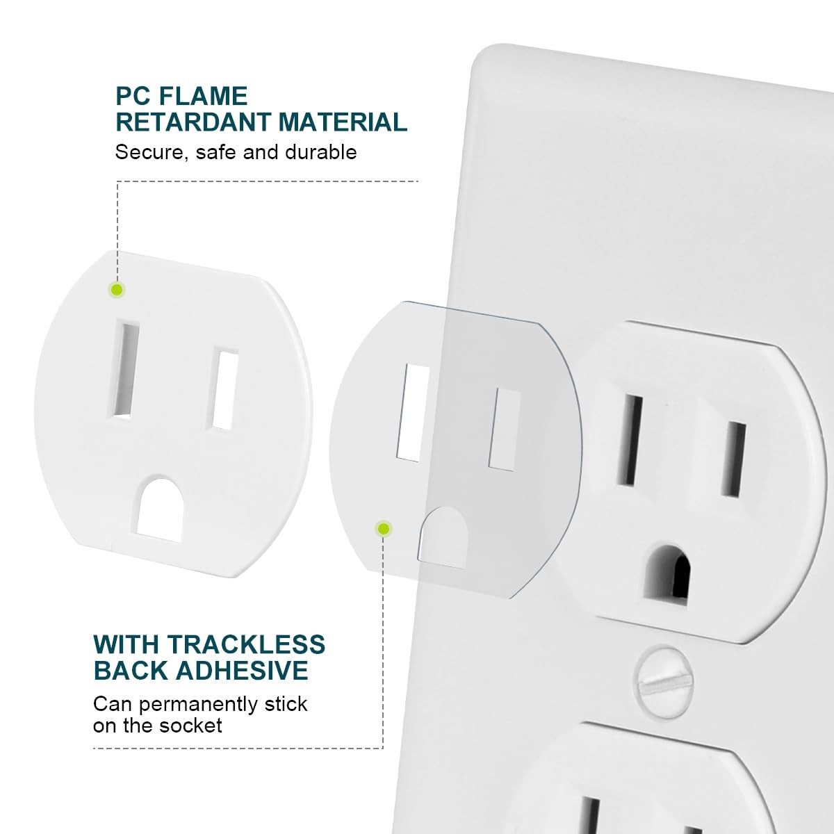 Lenink Loose Outlet Plug Fix, 12 Pack Plastic Snug Socket Secured, Outlet
