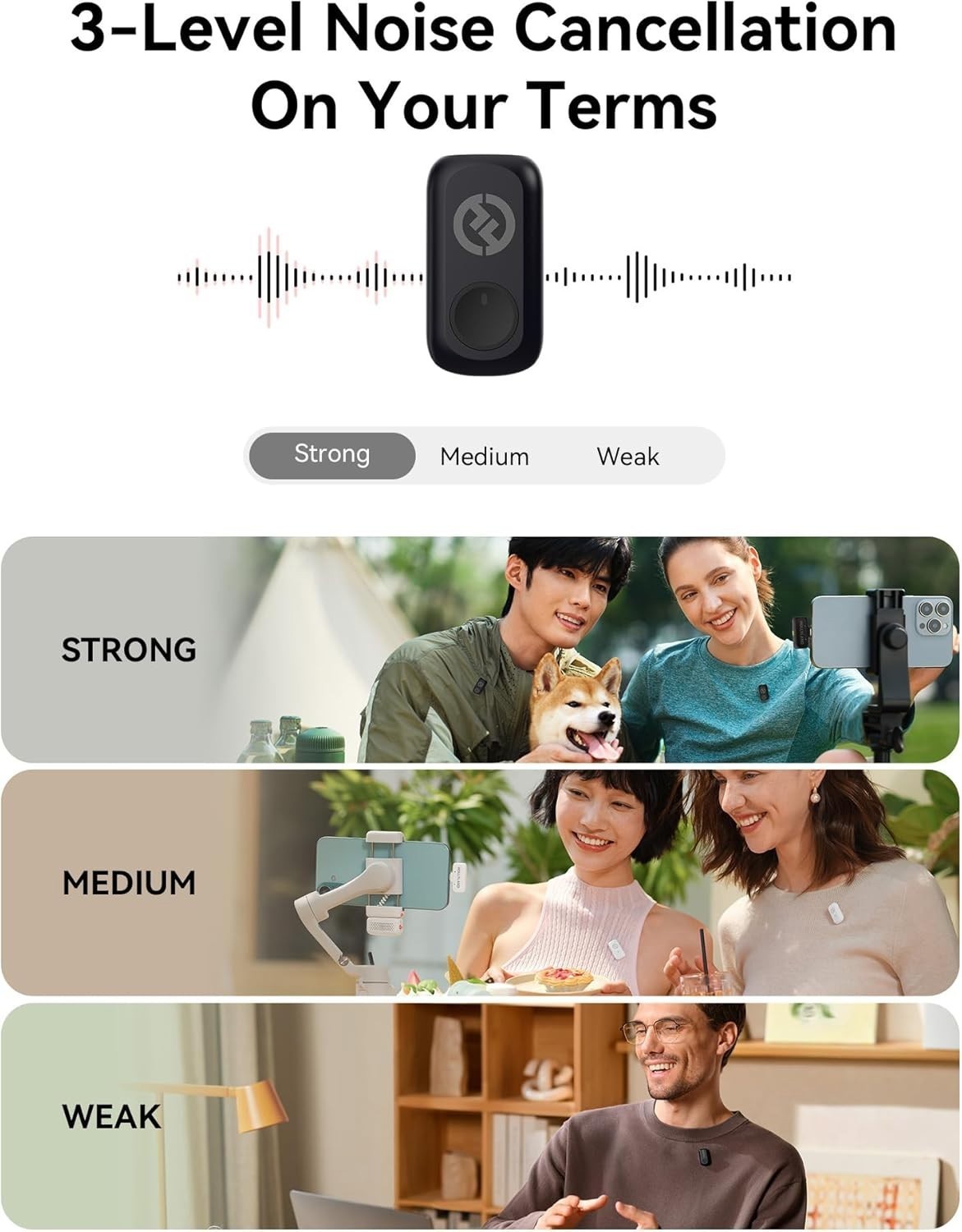 Hollyland Lark A1 Wireless Microphone System USB-C Charging Case for Smartphone