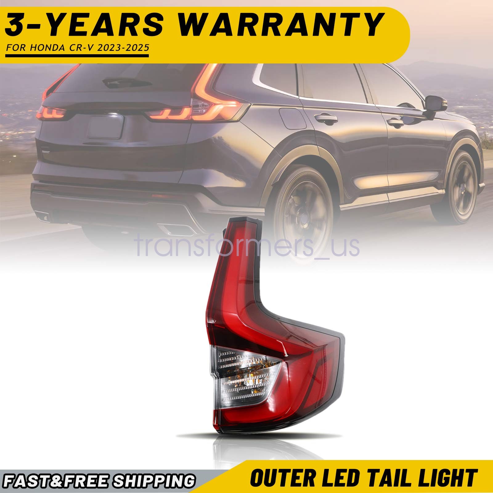 For Honda CR-V 2023 2024 2025 Outer LED Tail Light Right Passenger 335003A0A01