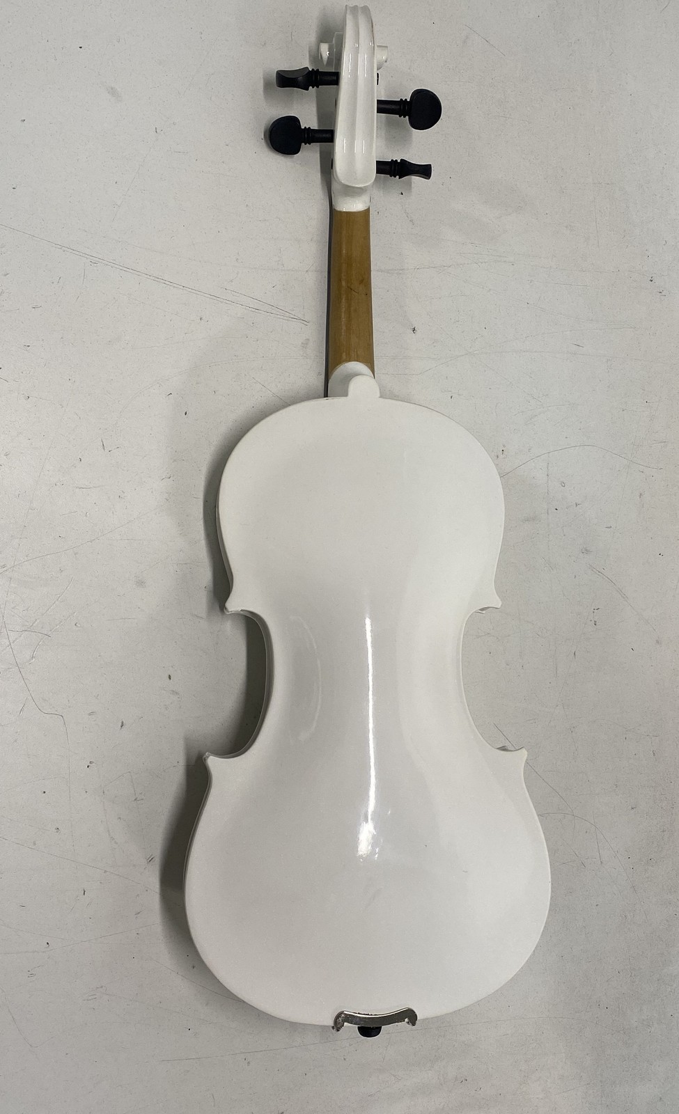 White Violin With Bow and Case
