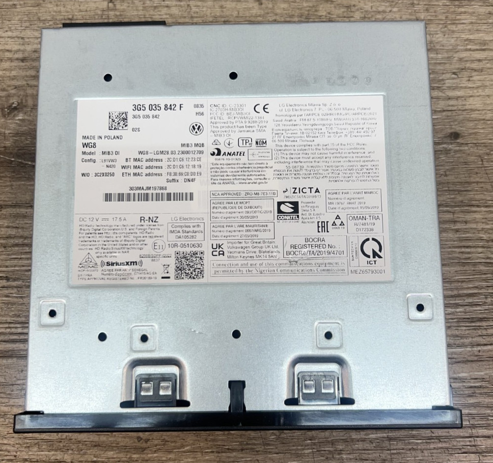 2022-2023 Volkswagen  Control Unit OEM PART# 3G5-035-842-F