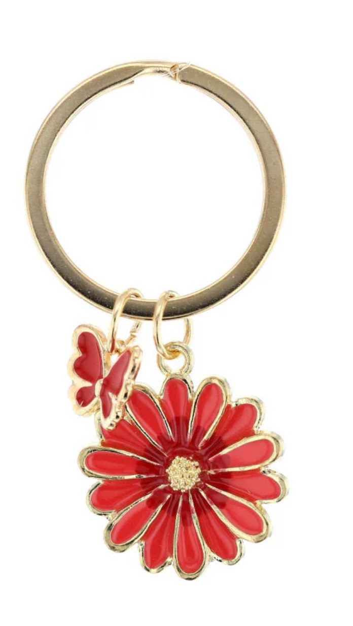NEW Lulla Floral-Butterfly Bag Charm-Key Fob-NWT