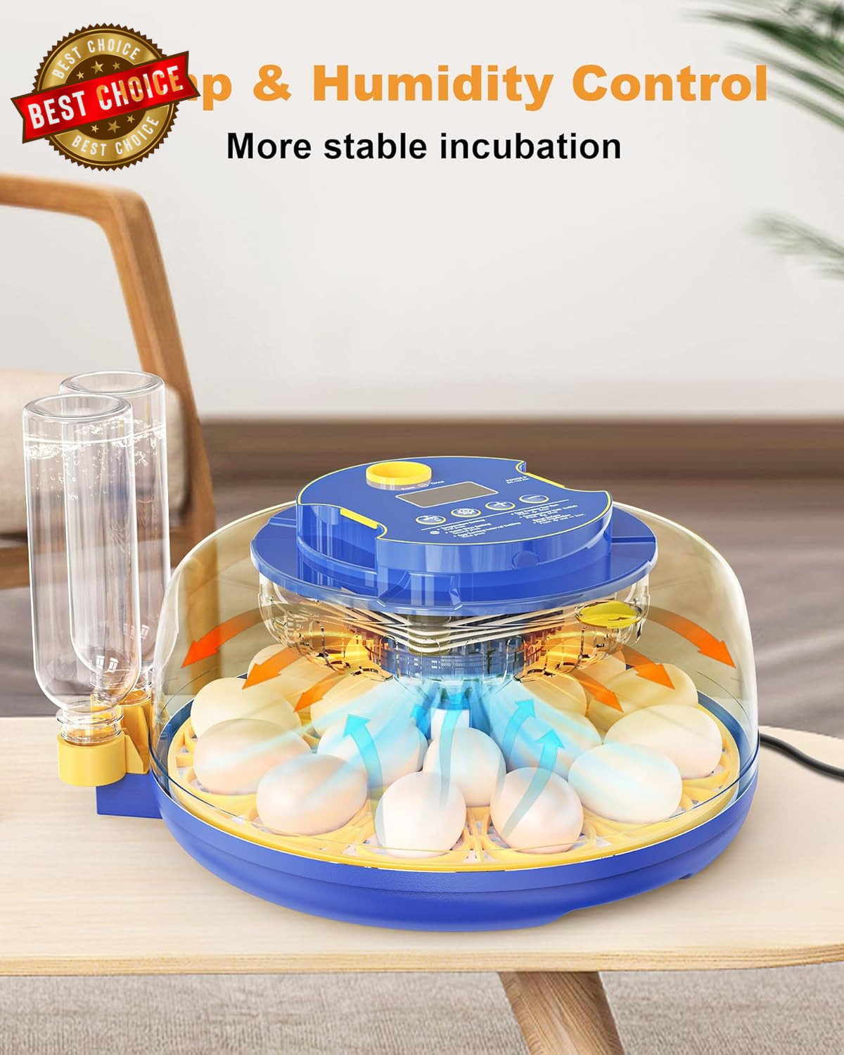18 Chicken Egg Incubators for Hatching Eggs: Egg Incubator with Automatic Egg Tu