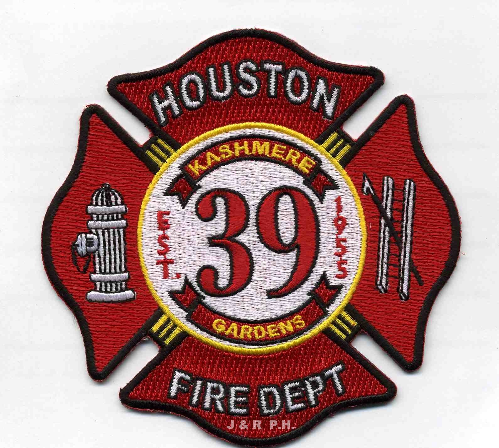 Houston  Station-39  "Kashmere Gardens", Texas  (4.5" x 4.5" size) fire patch