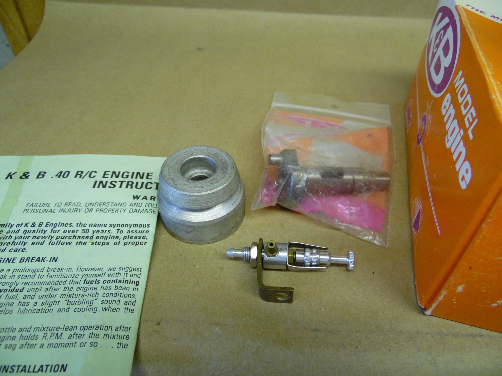 NEW K&B .40 MARINE engine w/ muffler, flywheel, box, papers, COUNTER ROTATING?