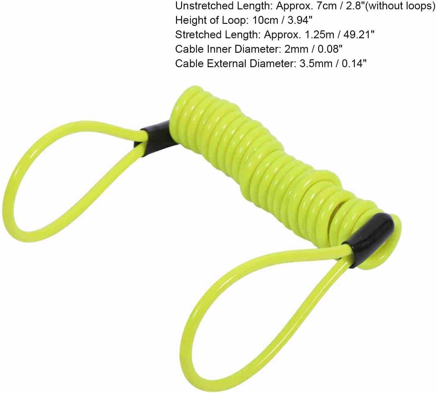 Motorcycle Reminder Cable, Bike Alarm Disc Lock Antitheft Security Spring Remind