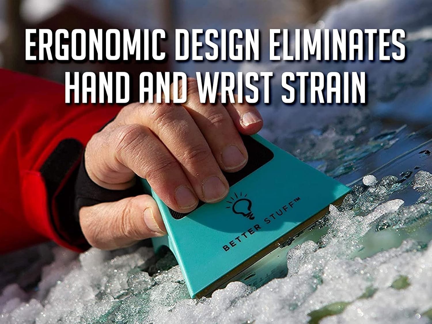 Ergonomic Ice Scraper for Windshields - Fast & Efficient Frost Removal