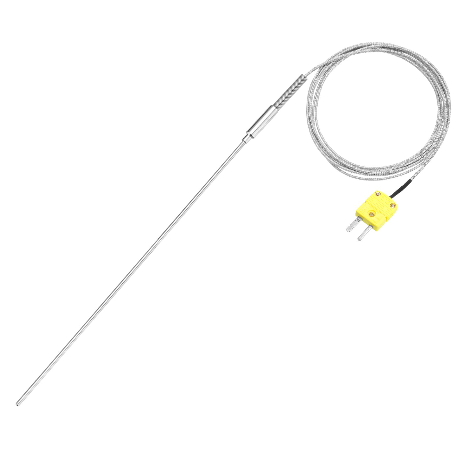 K Type Thermocouple with Plug,Temperature Sensor -40 to 1100°C 4x300mm 6.6ft