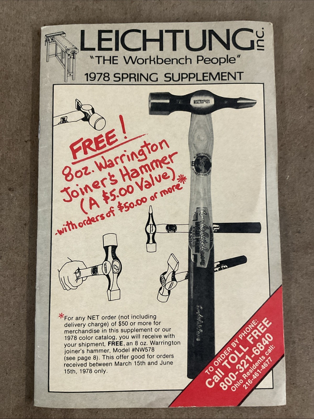 Spring 1978 Leichtung The Workbench People Catalog Tools