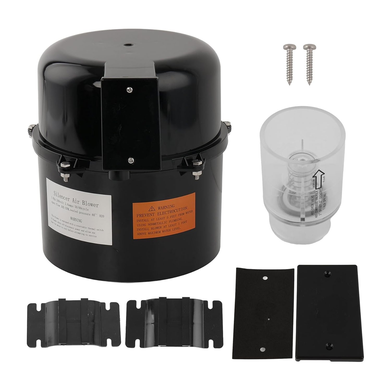 6310241 Pool Spa Blower For Air Supply Silencer 2"Plumbing 1HP 240V 2.6A Hot Tub