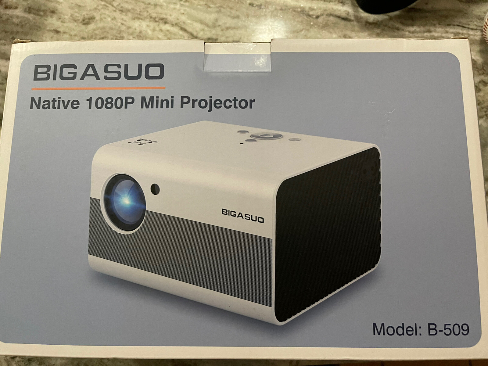 Bigasuo Native 1080P Mini Projector B509 NIB Sealed
