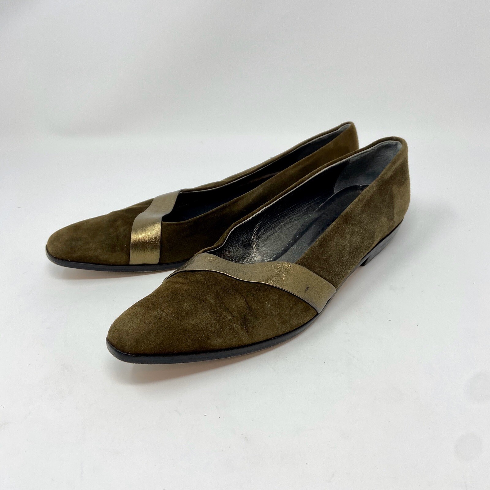 Paloma, Made In Italy, Dark Green Slip On Shoes, Women’s Size 8.5 AA