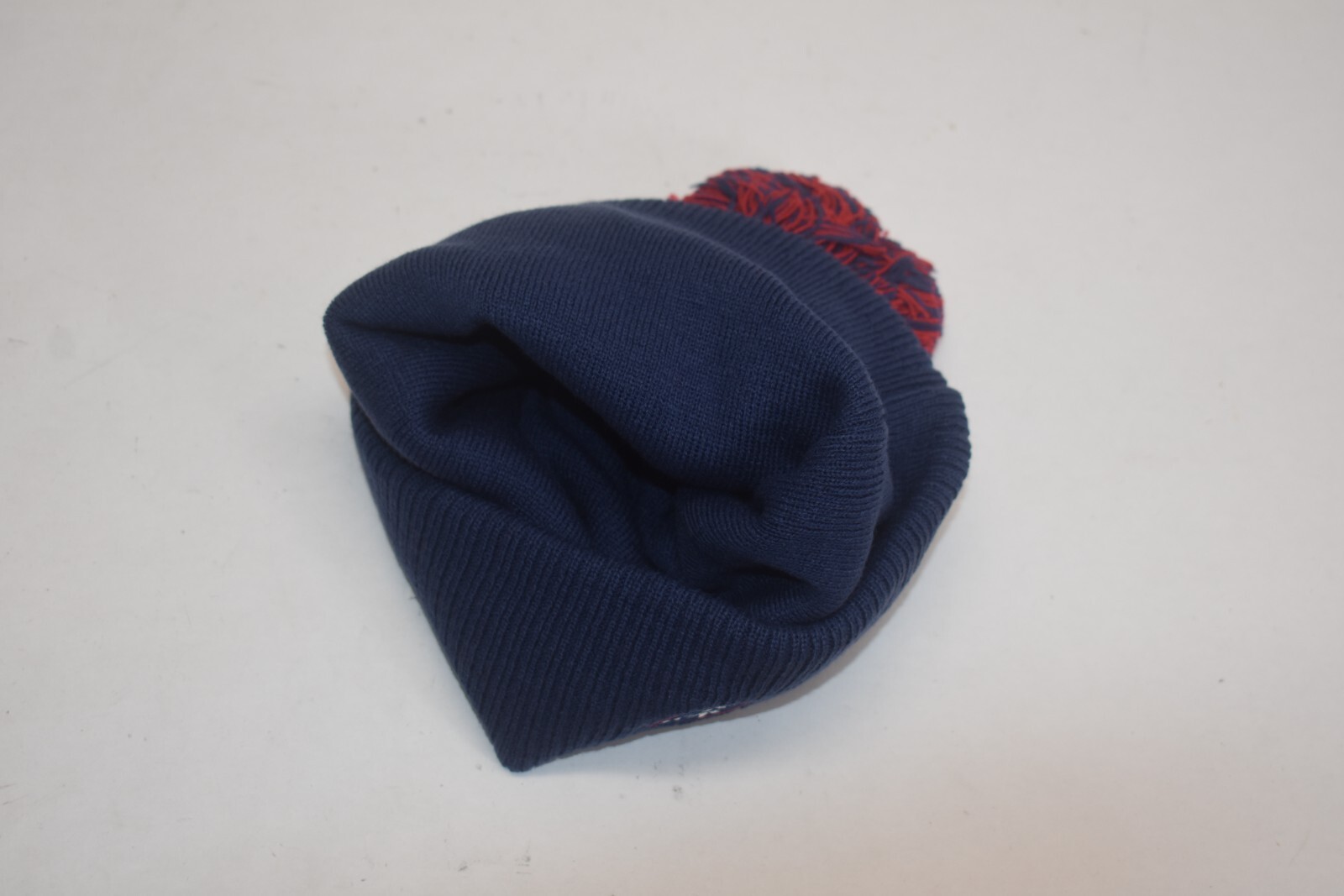 Volunteer Traditions Tristar Toboggans Blue Red Navy Pom Beanie Stocking Cap