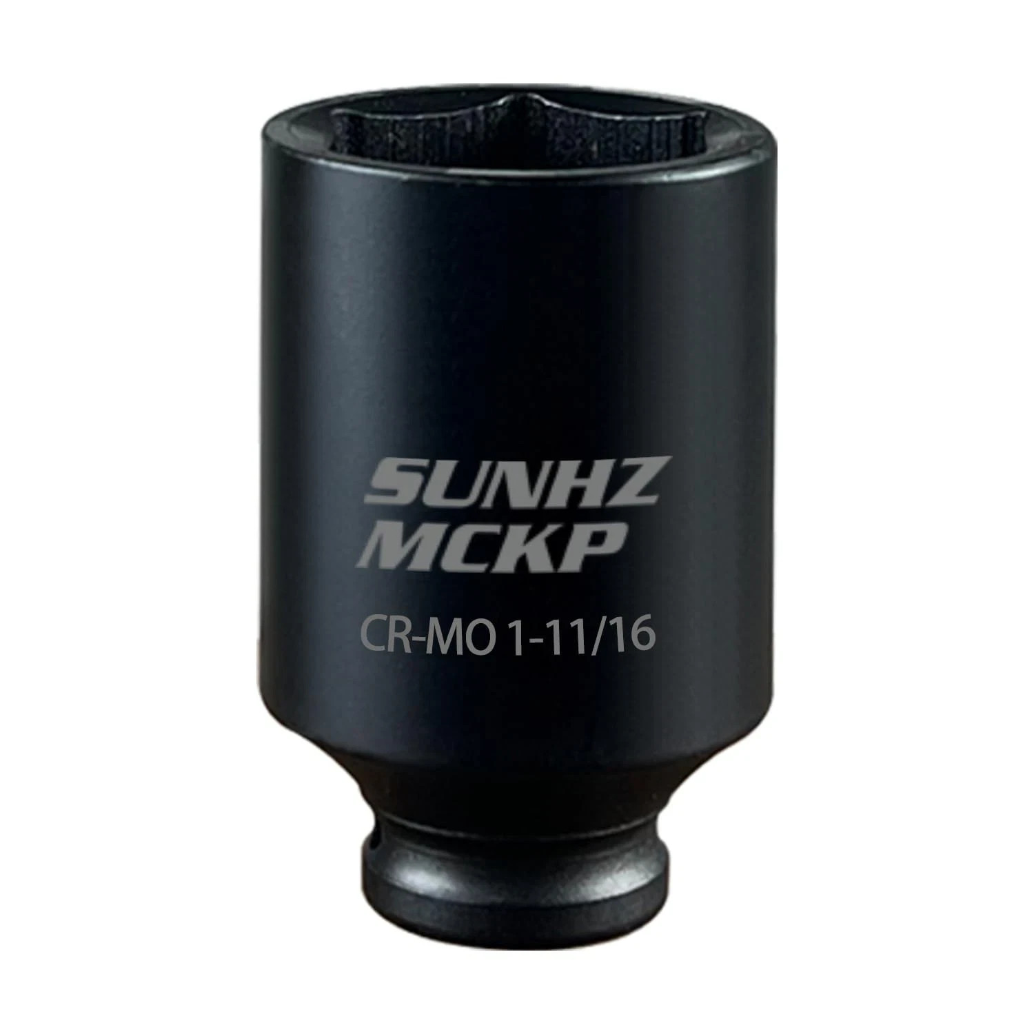 SUNHZMCKP 1/2" Drive Impact Socket, SAE 1-11/16 In Deep 6 Point, 43 mm, Sae