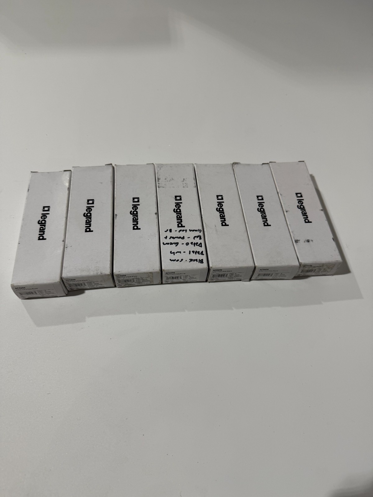 Lot of 7 Legrand AC0606 6 Port CAT 6 Data Board
