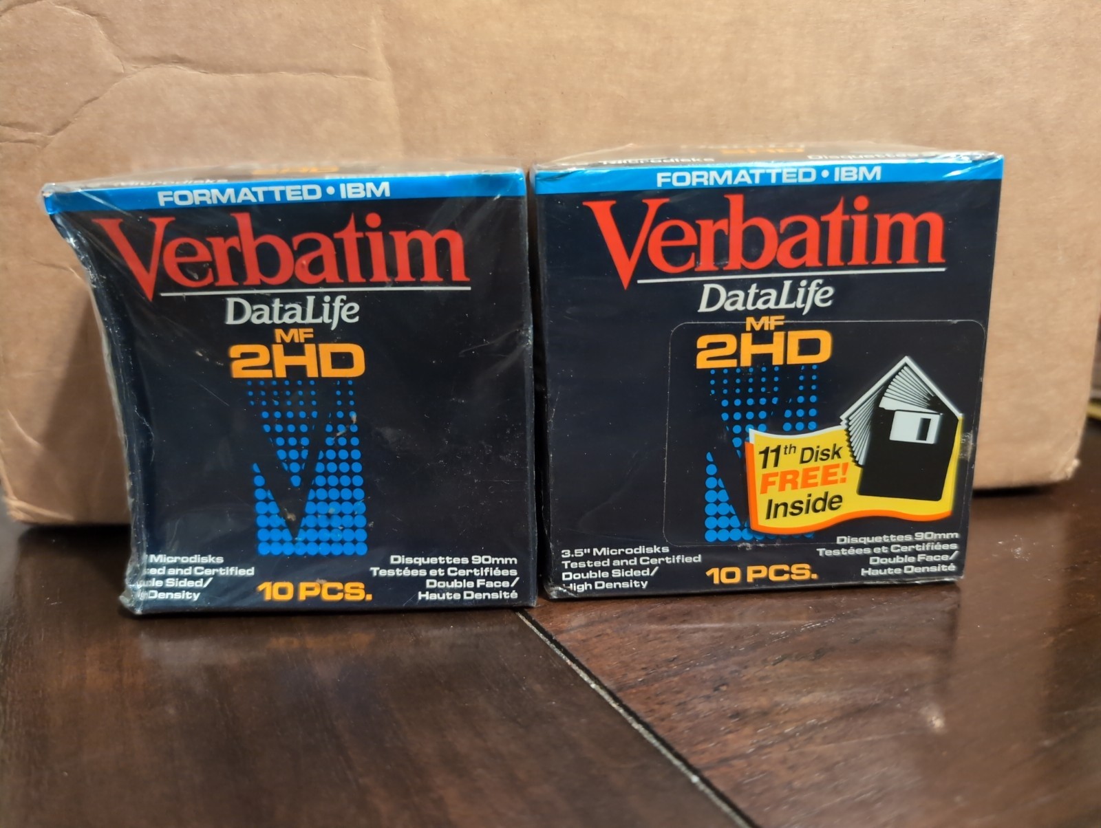 Verbatim DataLife 3.5” Microdisks 2HD 1.4 MB20-Pack IBM Format 1994 Sealed 2pack