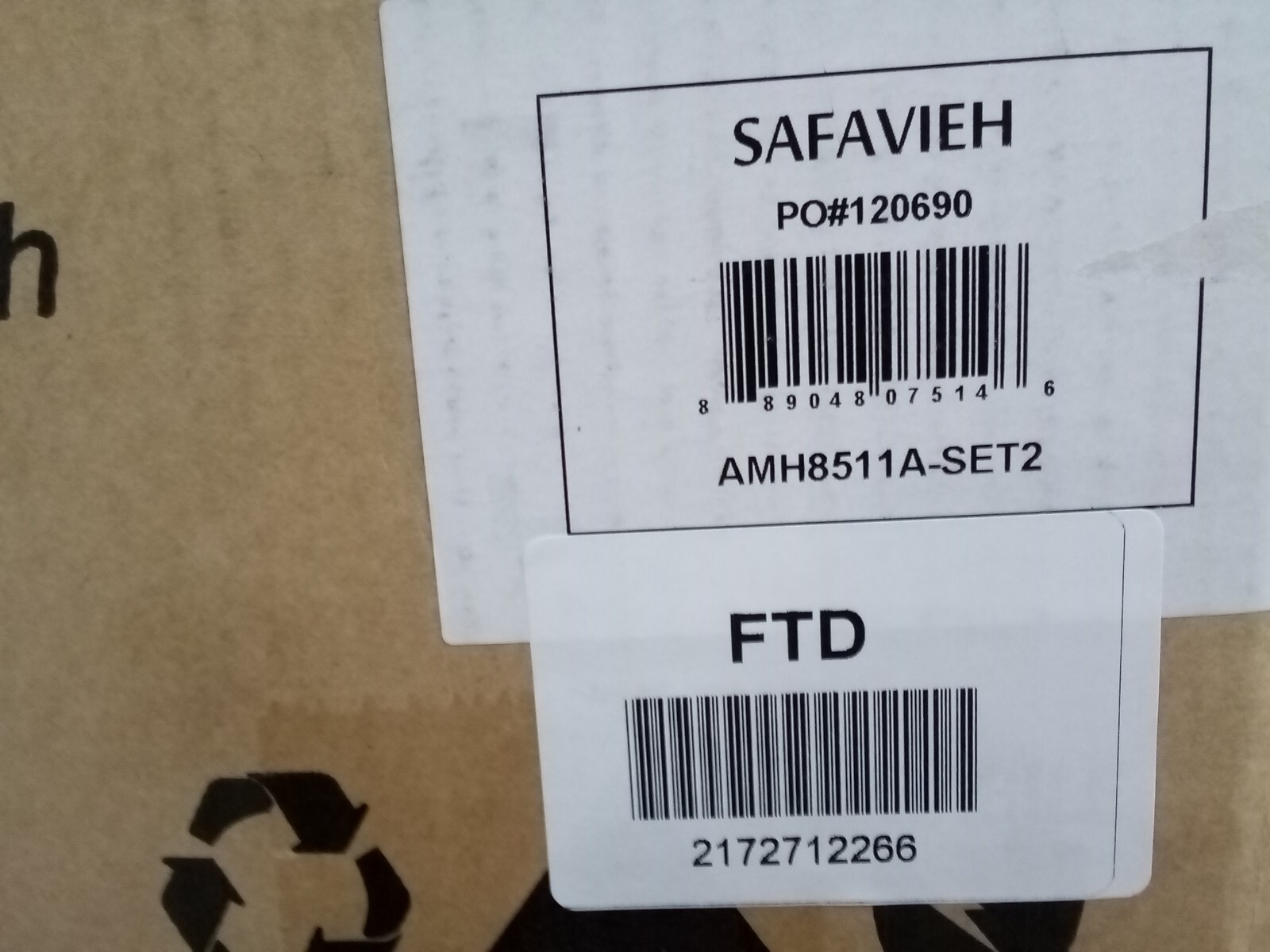 Safavieh BURRIS SIDE CHAIR, Reduced Price 2172712266 AMH8511A-SET2