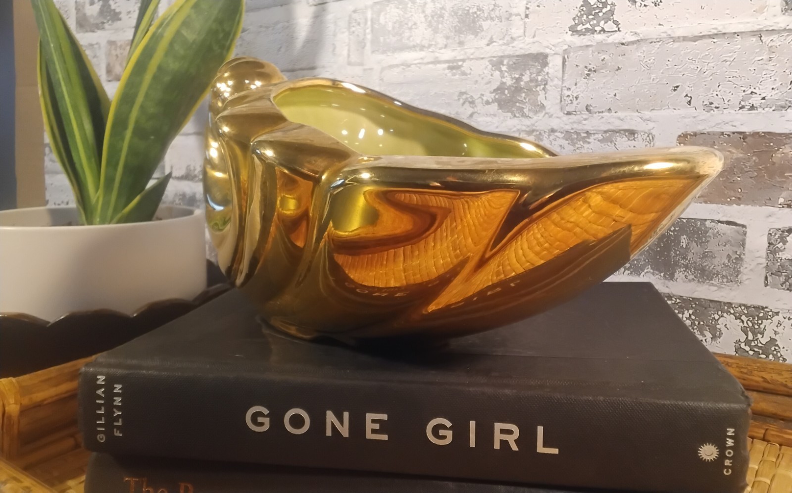 Cornucopia Planter Sanfordware 11'' L Gold Color