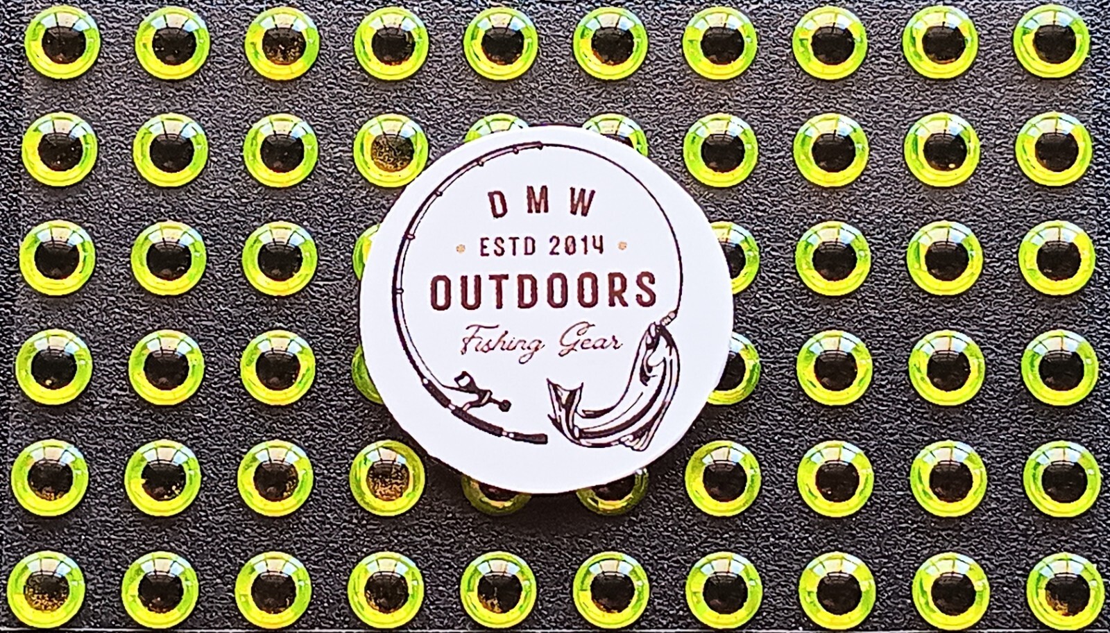 3D Fish Eyes-Holographic CHARTREUSE-5mm (3/16")-120/pk-Fly Tying-Lures-Jig-Craft