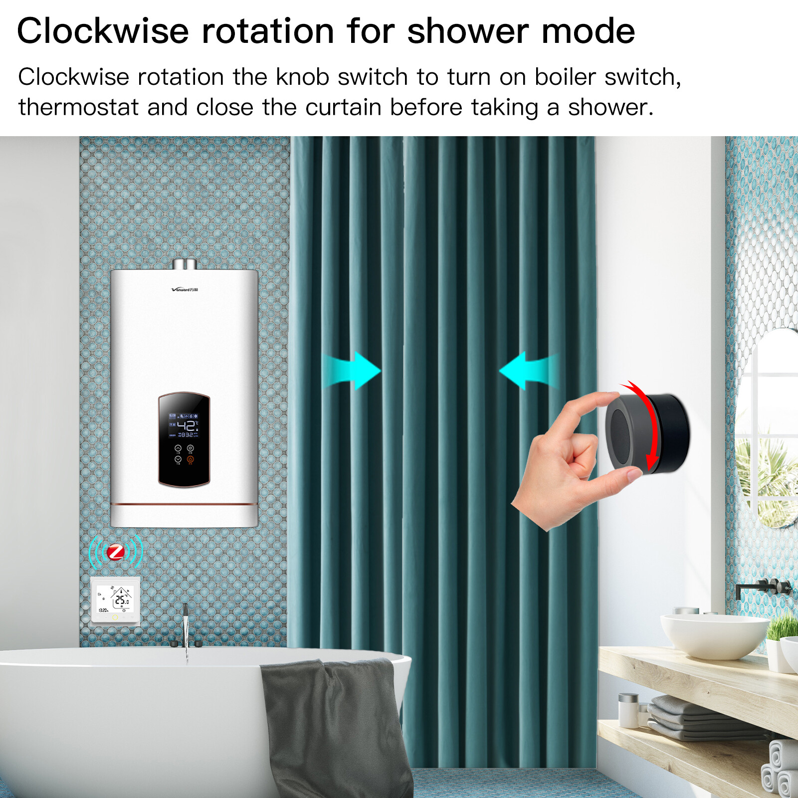 MOES Tuya ZigBee Smart Knob Switch Wireless Scene Switch Button Controller App