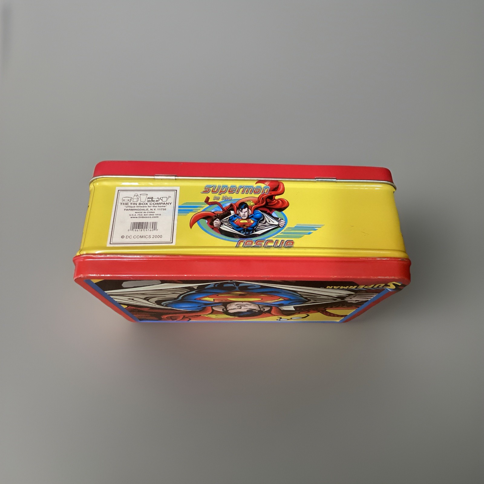 Superman 3D Embossed Lunch Box by The Tin Box Company DC Comics 2000