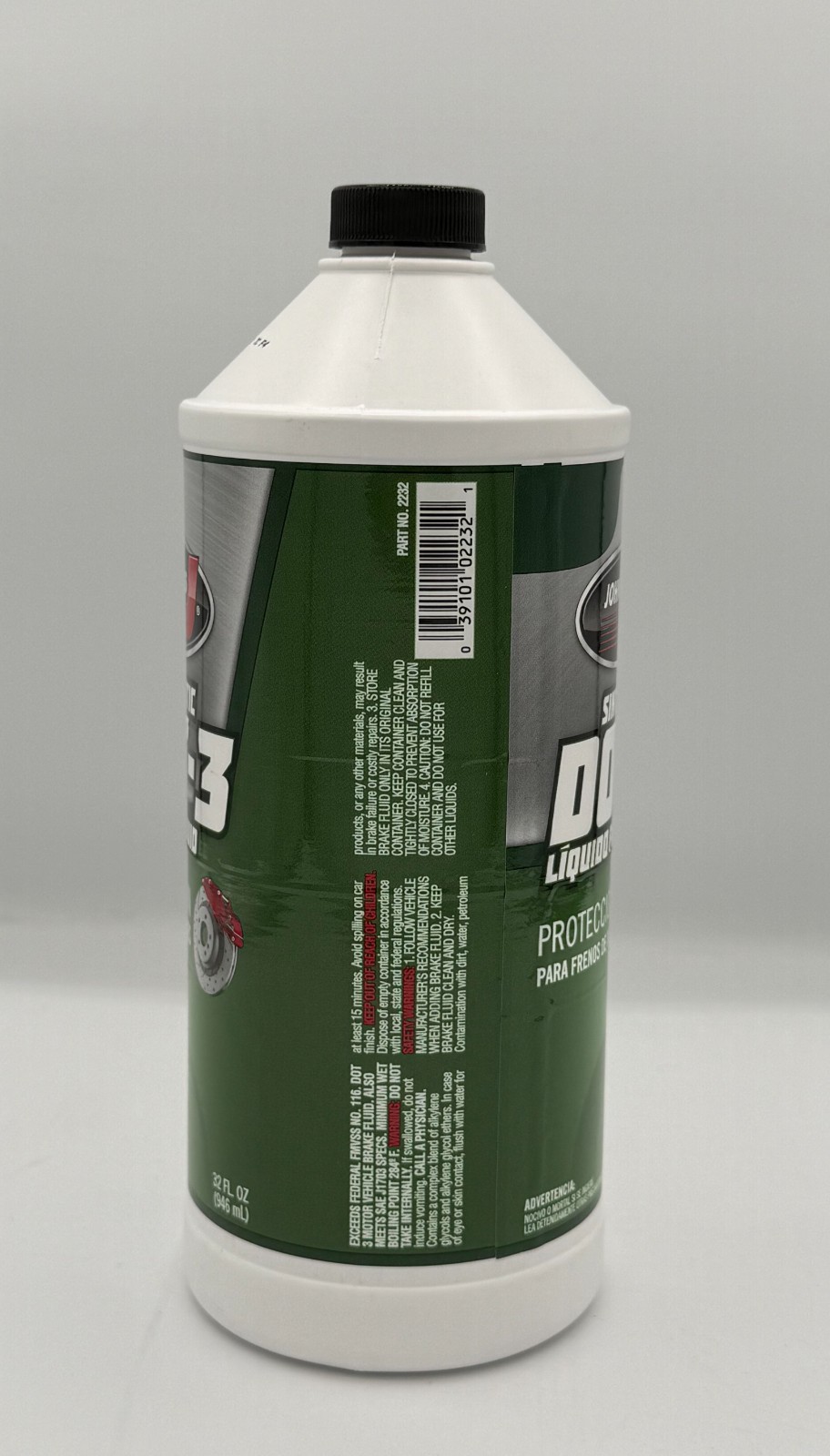 2232 Johnsen's Premium DOT 3 Brake Fluid 32 fl oz