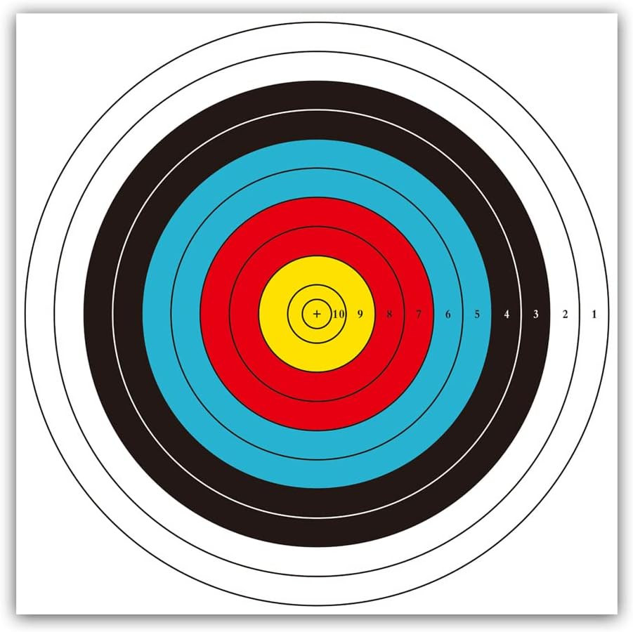 Archery Targets Paper for Backyard 30/50Pcs Standard Archery Target 40Cm 10 Ring