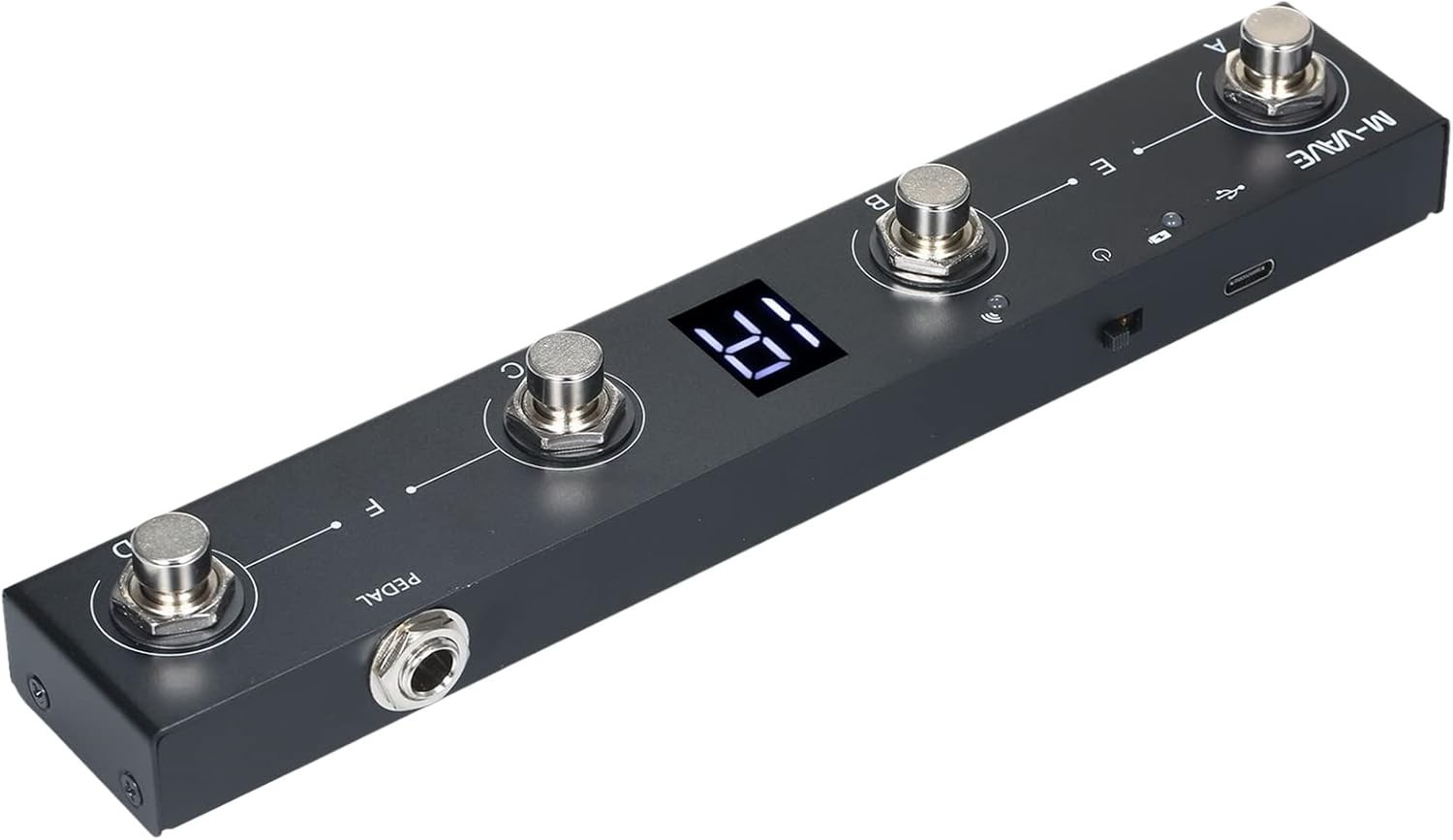 Rechargeable MIDI Foot Controller - Bluetooth Connectivity & Intuitive Display