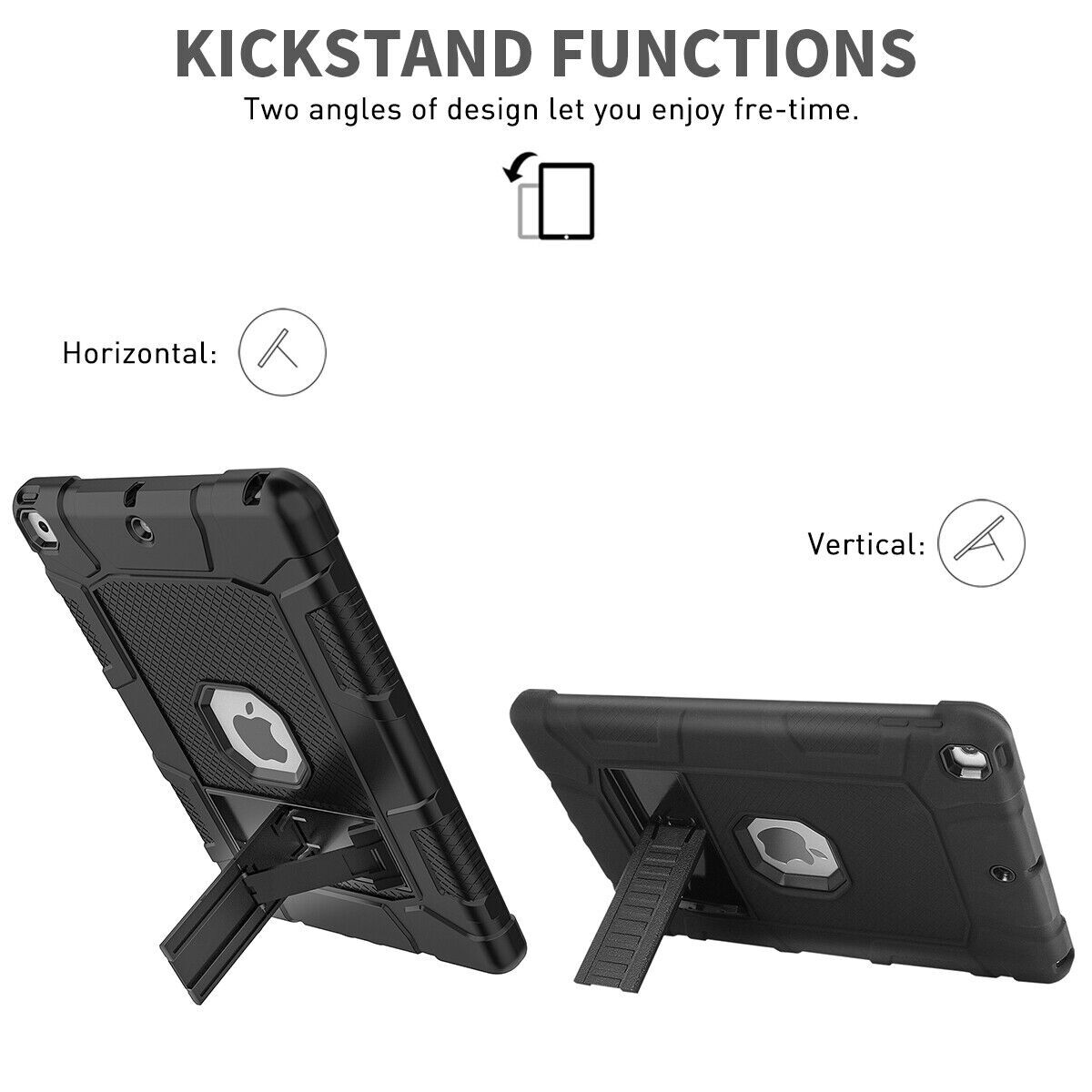 Case For iPad 9th Generation Heavy Duty Shockproof Rugged Cover+Screen Protector