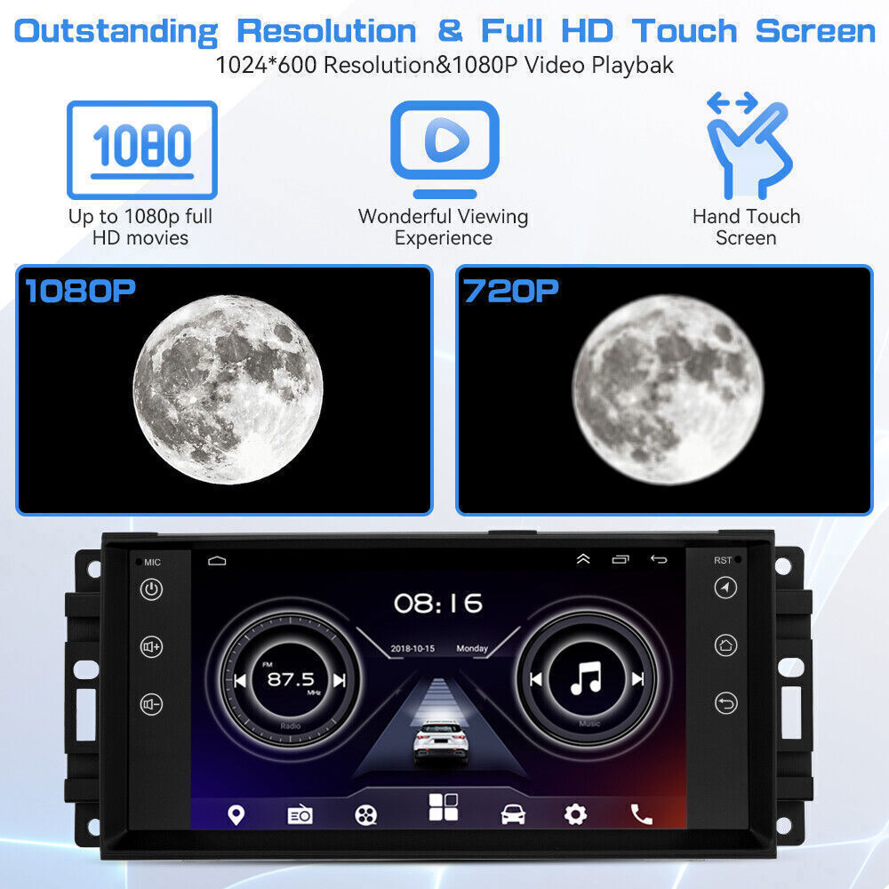 For 2011 2012 2013 Dodge Durango Apple CarPlay Android Auto Radio GPS WIFI