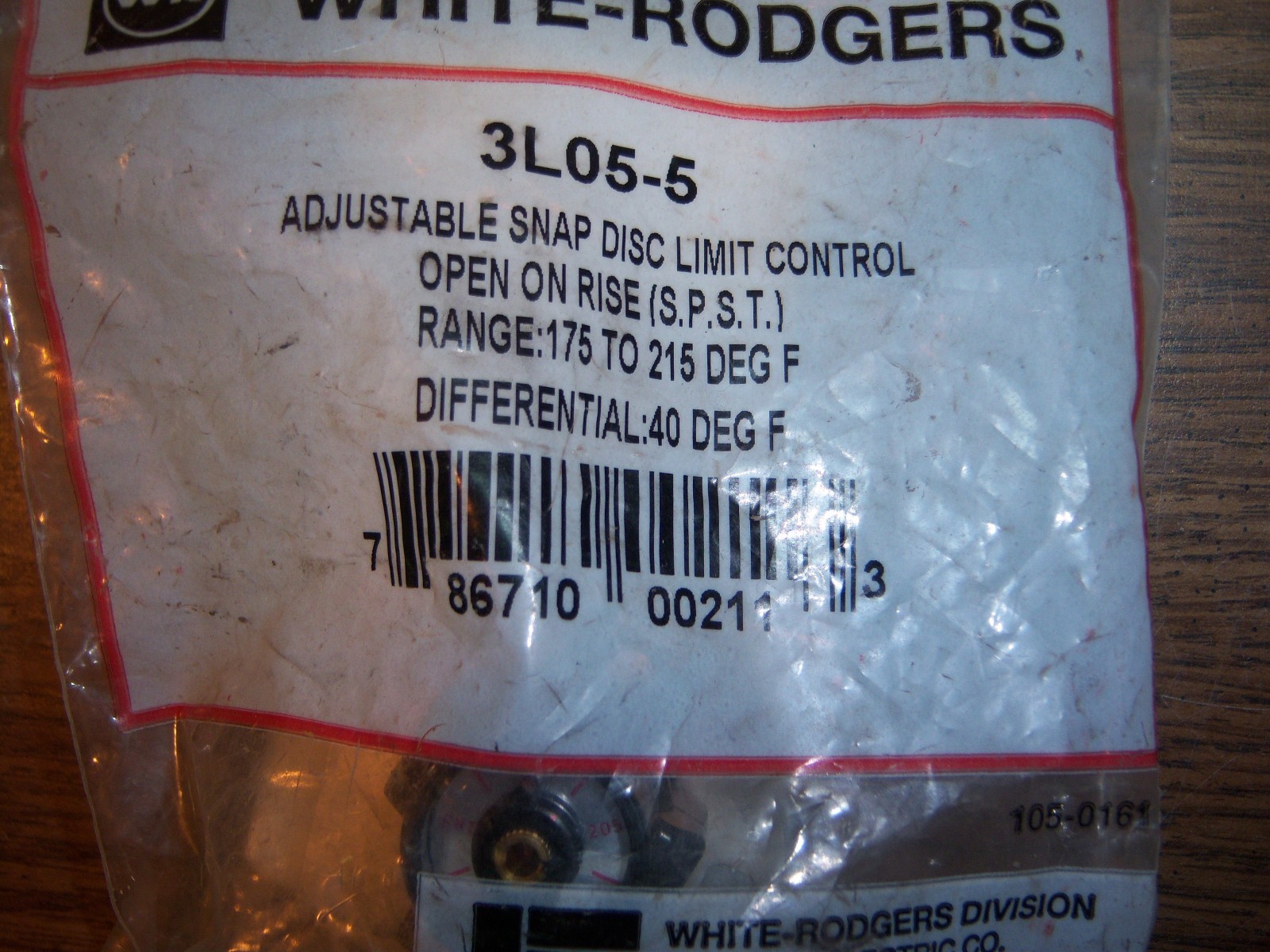 NEW WHITE RODGERS 3L05-5 ADJUSTABLE SNAP DISC LIMIT CONTROL