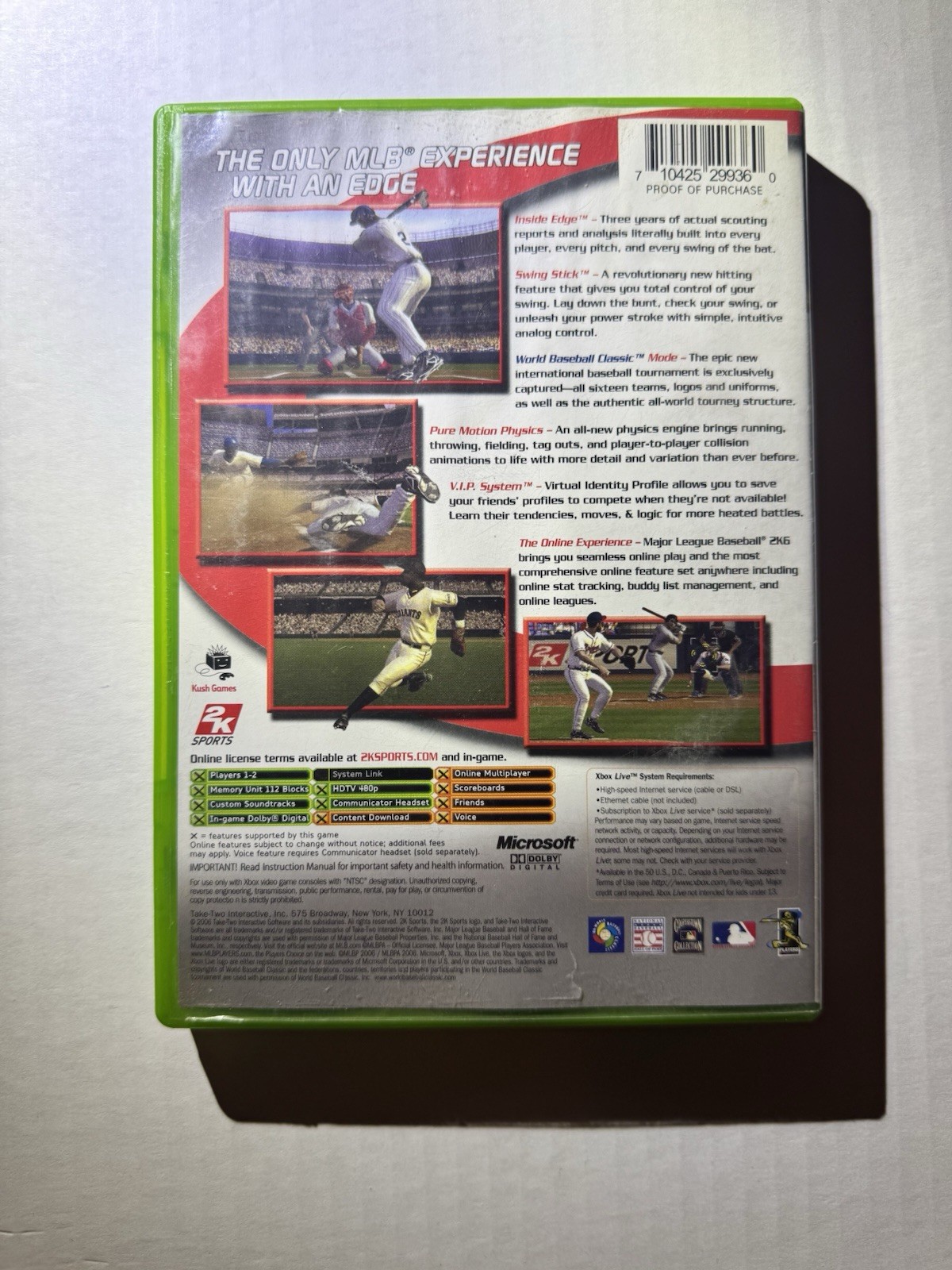 Xbox Major League Baseball Video Game 2K6 CIB