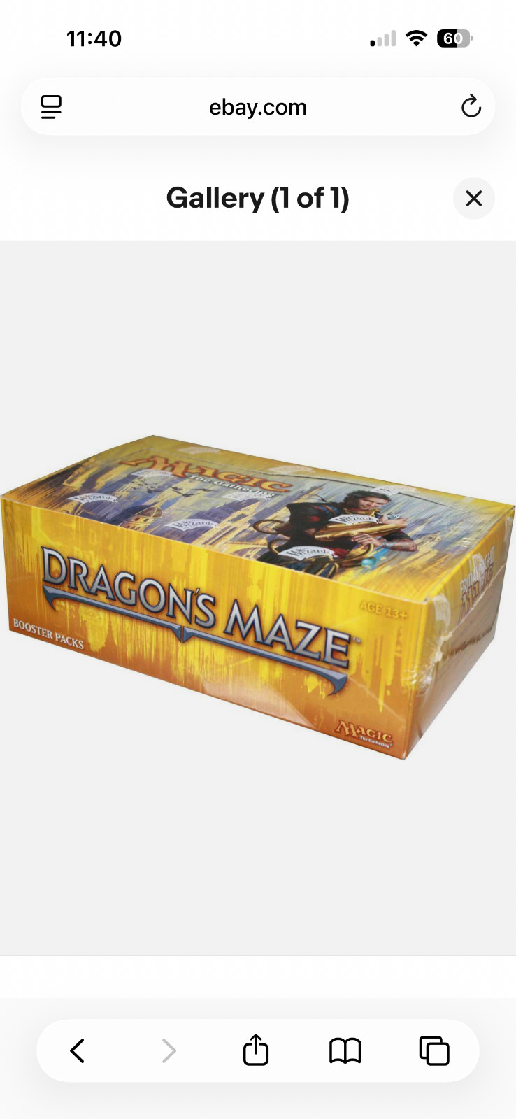 Magic the Gathering Dragon Maze Booster Box English Factory Sealed 2013