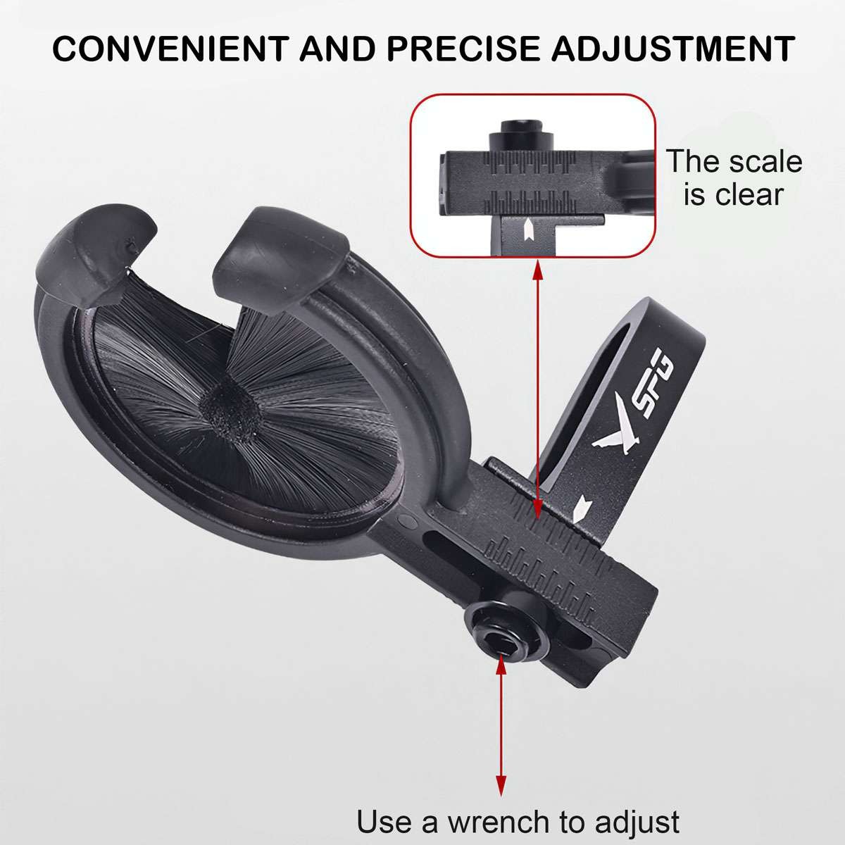 Adjustable Archery Brush Arrow Rest Left Right Hand Compound Recurve Bow Hunting