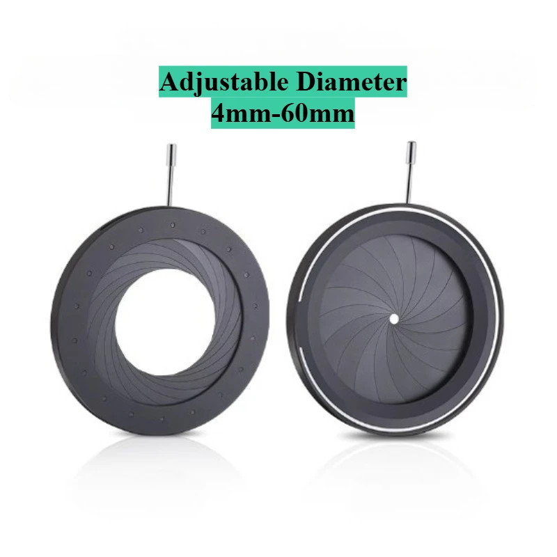 SK60 4-60mm Adjustable Iris Diaphragm 82OD Manual Variable Aperture Module