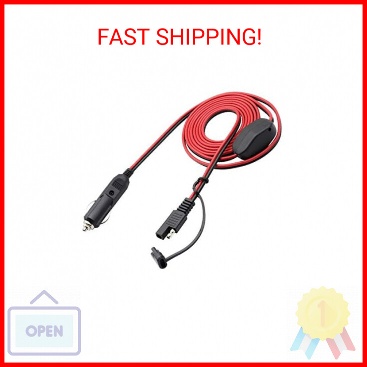 Cigarette Lighter SAE Cable,16AWG 12V Cigarette Lighter Male Plug to SAE 2 Pin Q